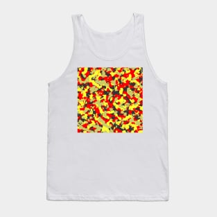 Camouflage Red Yellow Tank Top